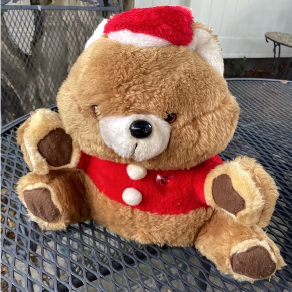 Vintage 80’s Liberty Bell Musical Christmas Teddy Bear Plush (Not Working) - Picture 1 of 13